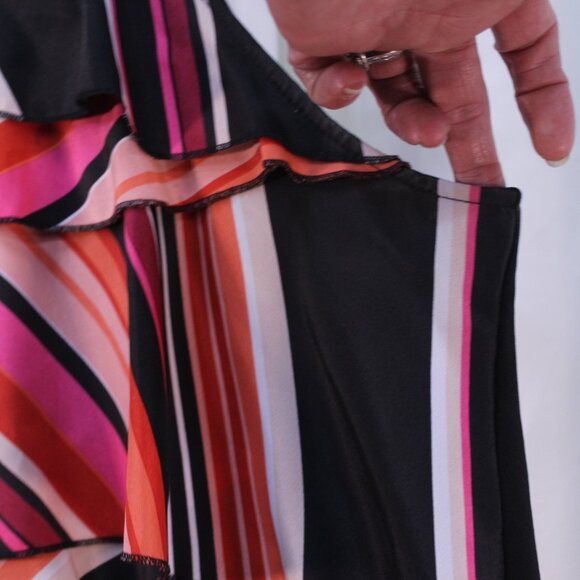 Worthington Black and Pink Striped Blouse - Picture 6 of 13